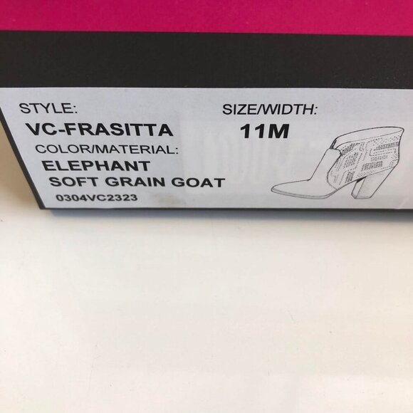 NWT VINCE CAMUTO Frasitta Ankle Booties Taupe Suede Perforated Lace 11 MSRP $225 - Picture 9 of 9